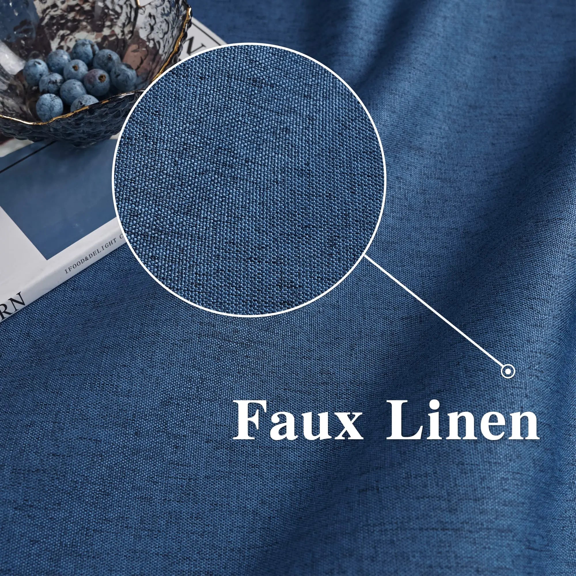 Rideau occultant sur mesure extra long style lin - vue 4 sur 11