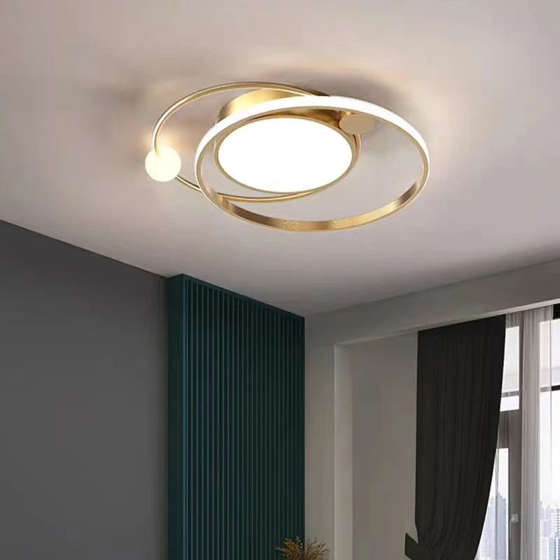 Lustre Led moderne pour chambre salon cuisine étude plafonnier ménage nordique atmosphère créative luminaire - vue 4 sur 13