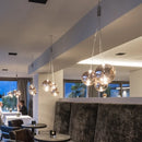 sandyha suspension led avec boules de verre pour décoration intérieure