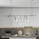 Decorative minimalistic gold LED pendant light