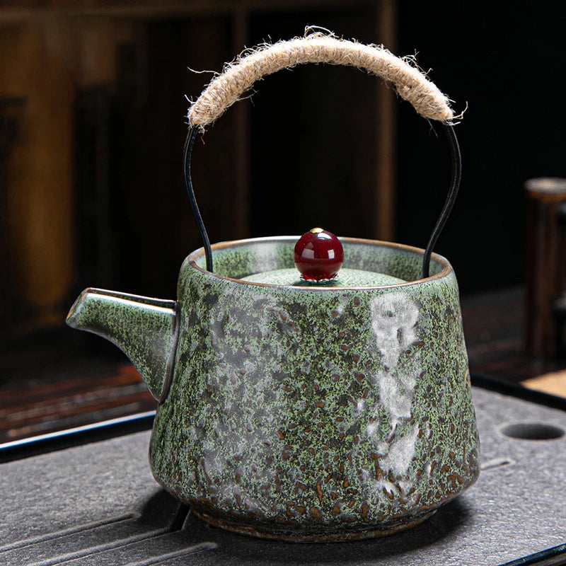 Service a the japonais retro theiere ceramique artisanale - vue 6 sur 7