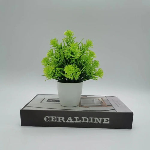 plantes artificielles bonsaï pot herbe décoratif pour bureau et jardin