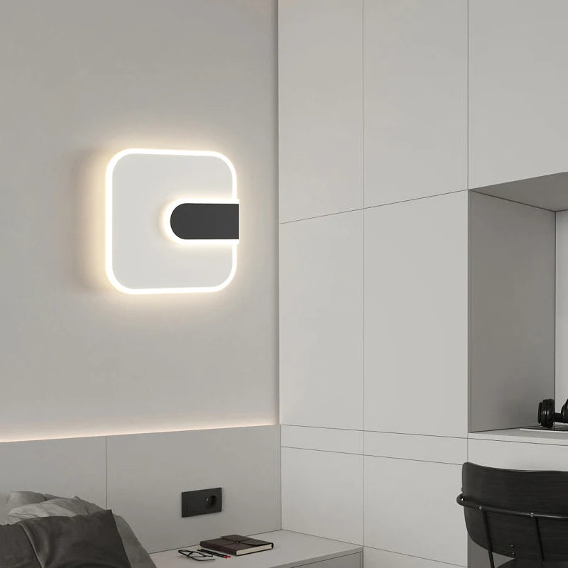 Minimalist LED wall bedside lamp loft décor 2023 - vue 4 sur 8
