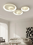 plafonnier led rond style crème variable avec télécommande