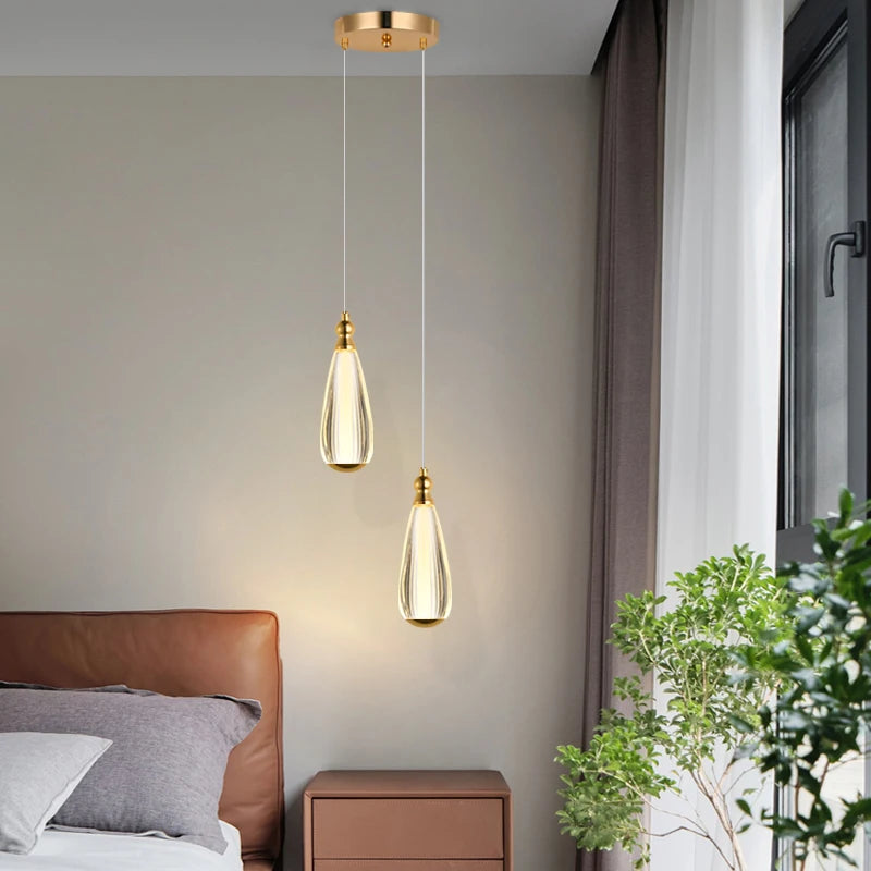 suspension led nordique lumière décoration tables à manger - vue 4 sur 10