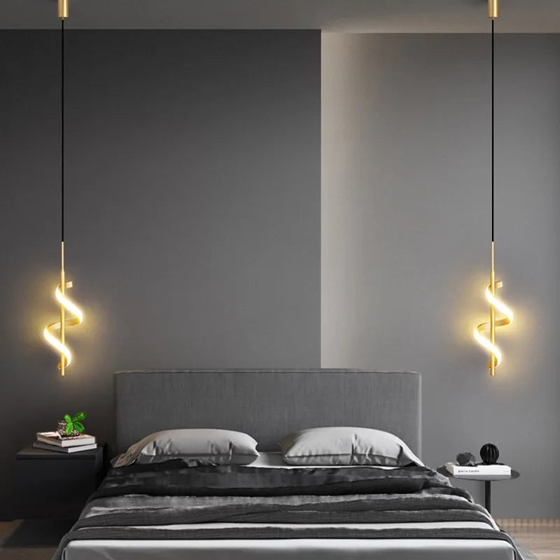 lampe suspendue moderne à design nordique suspension led décoratif
