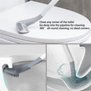 brosses de nettoyage en silicone avec support pour salle de bain
