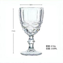 Verre a vin relief style retro verre epais