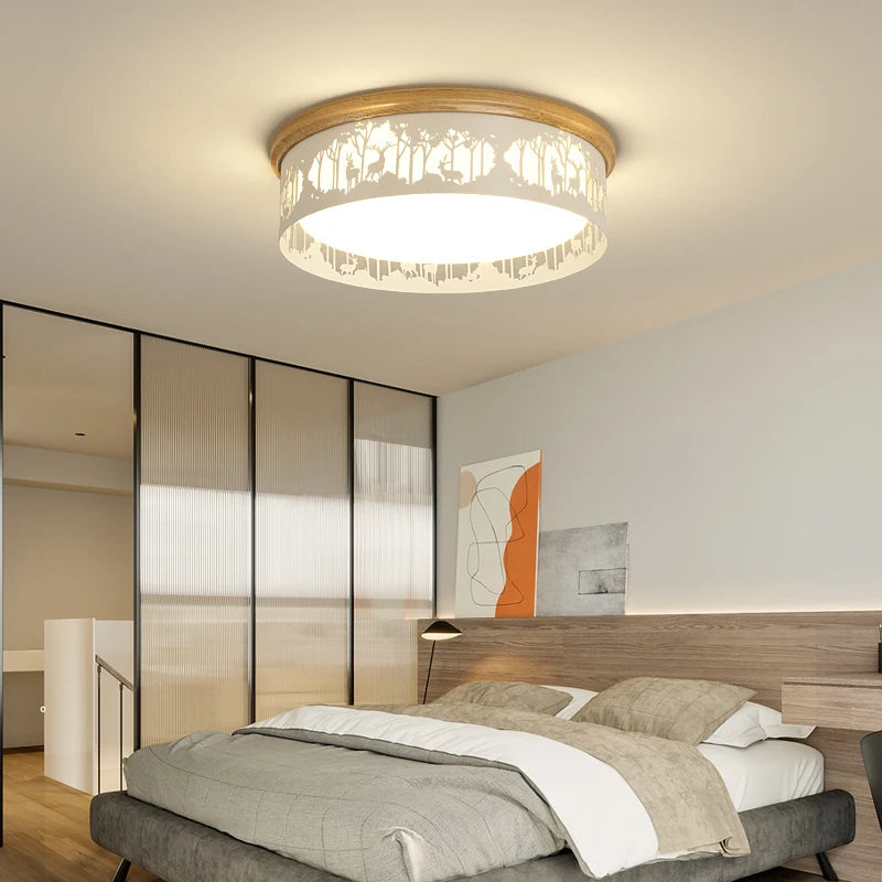 lustre led minimaliste rondin moderne romantique pour restaurant - vue 6 sur 12