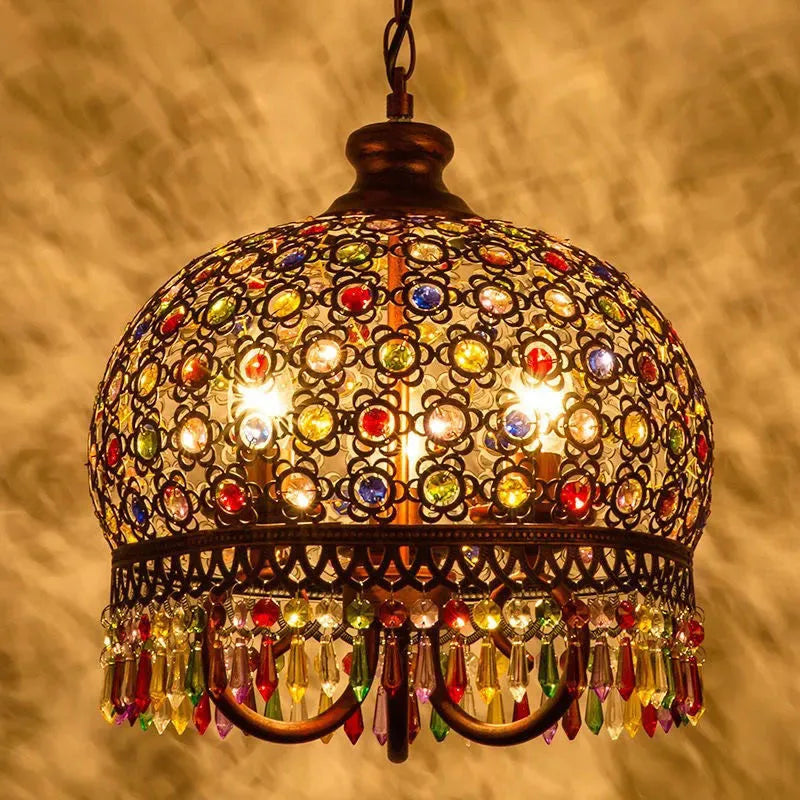 lustre turc vintage style bohème vitrail romantique pour café ou restaurant - vue 3 sur 10