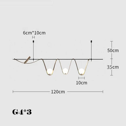 suspension créative minimaliste à led pour éclairage intérieur - vue 8 sur 9
