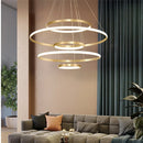 lustre moderne style nordique avec télécommande et anneau lumineux