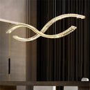 Modern minimalist crystal LED chandelier for home decor
