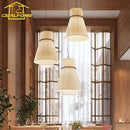 Minimalist Japanese wabi-sabi decorative fabric pendant light