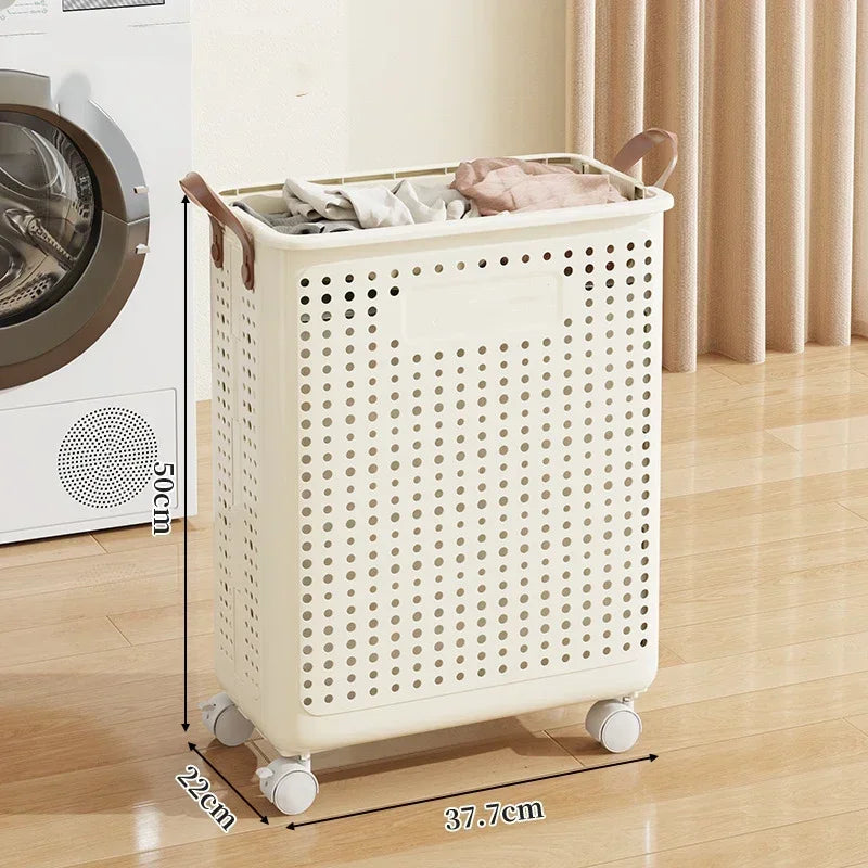 Dirty clothes basket, folding multifunctional handheld dirty clothes basket, large capacity collection basket, storage basket - vue 8 sur 8