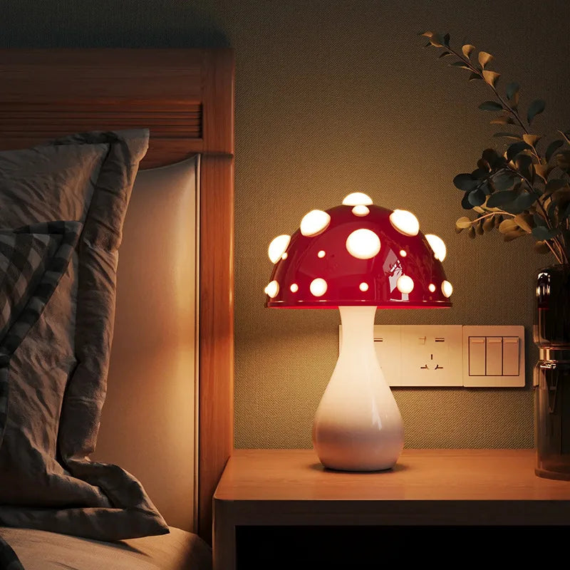 Lampe champignon Amanita tricolore LED USB - vue 3 sur 8