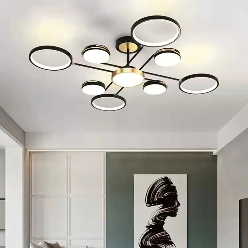 Minimalist LED ceiling light with 3 colour temperatures decorative indoor fixture - vue 4 sur 30