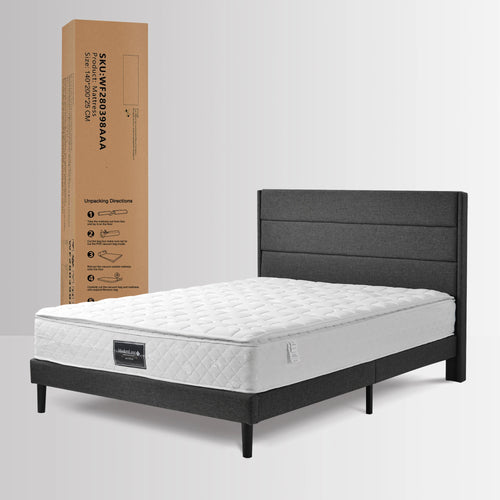 Spring Core mattress, 7 Zones Cold Foam mattress, Pocket spring Core, 90x200cm, 100% Oeko-Tex Certified, Piped Microfiber Cover - vue 5 sur 6
