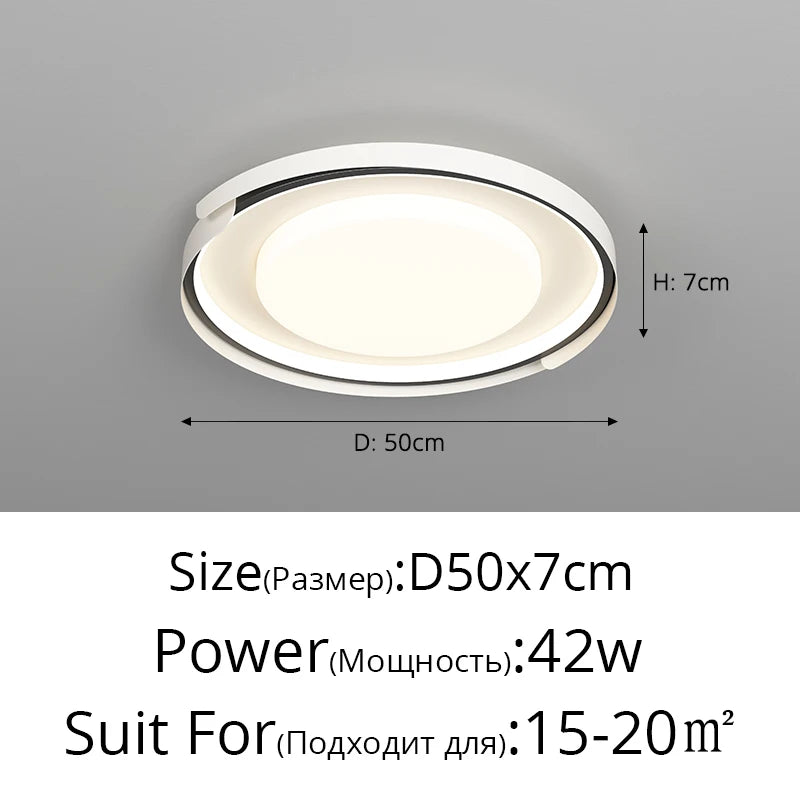 plafonnier led moderne intérieur à intensité variable pour tous les espaces - vue 12 sur 12