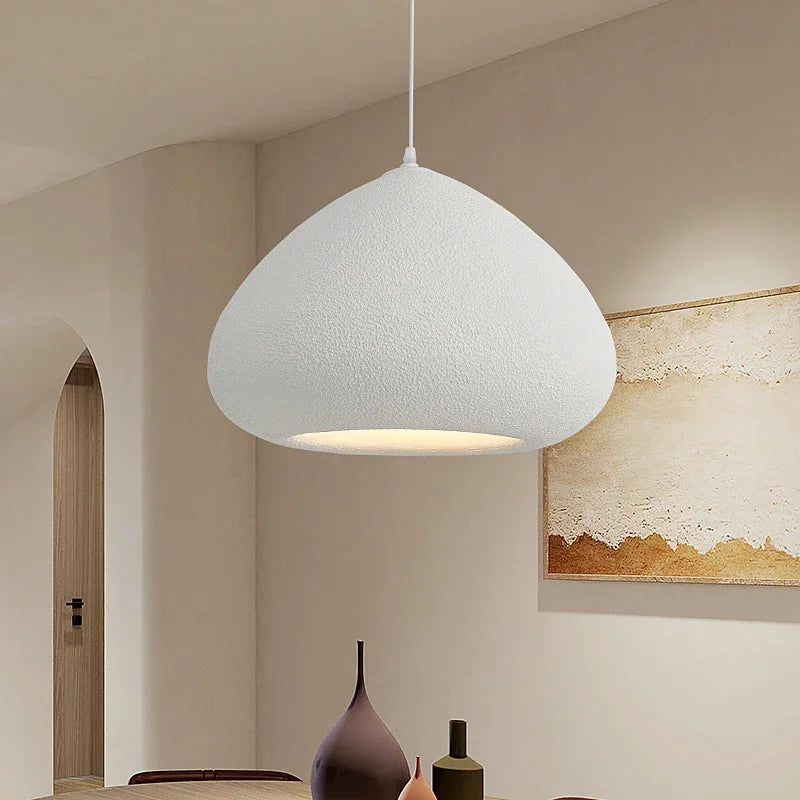 Nordic Handmade Wabi Sabi Pendant Light Restaurant Cream Style Table Lamp Loft Bedroom Decor LED Chandelier Kitchen Accessories - vue 6 sur 11