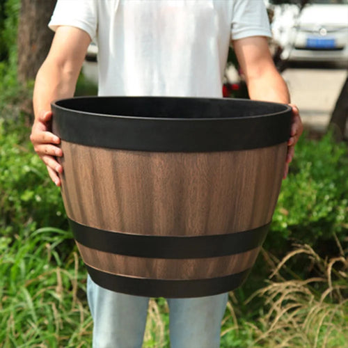 pot de fleurs rétro en seau pour jardin et décoration intérieure