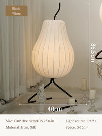 lampe de sol wabi sabi style japonais en soie décoration intérieure