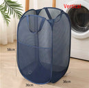 Foldable Mesh Storage Basket for Home and Bathroom,Shower Laundry Bag,Dirty Clothes Bag,Portable Business Travel,No Partition