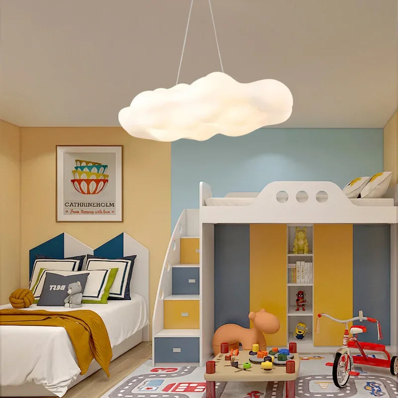 Modern minimalist cloud chandelier decorative indoor pendant light - vue 3 sur 8