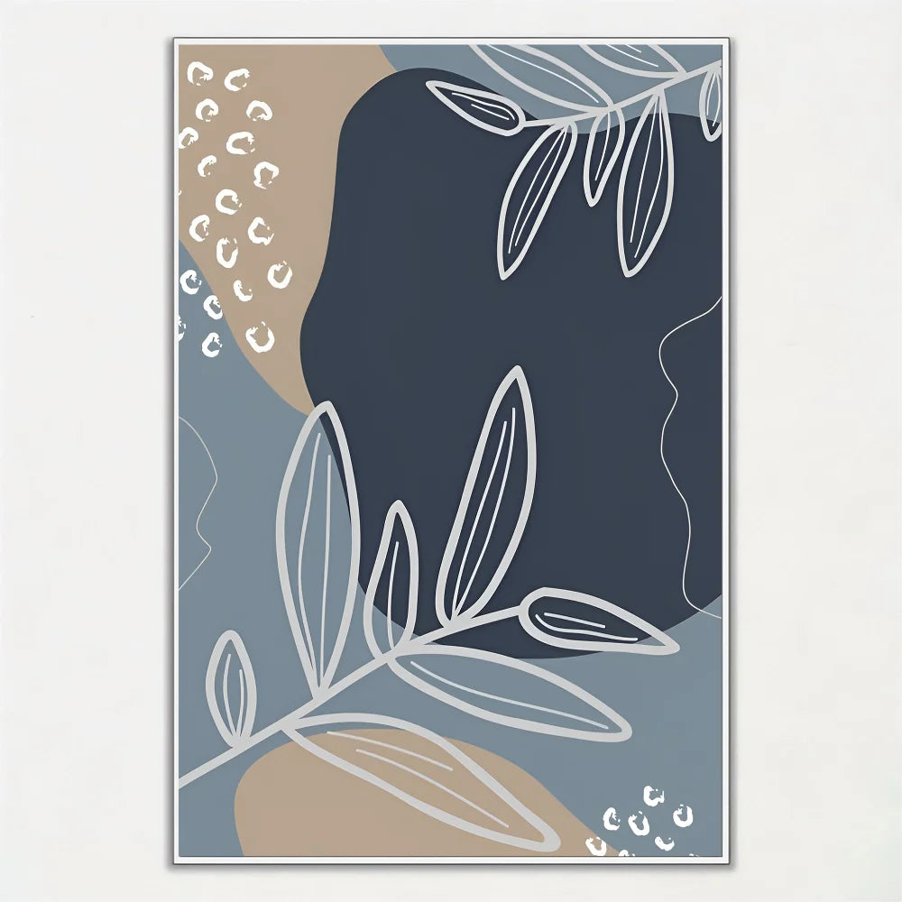 affiche artistique feuilles de palmier pour décoration intérieure