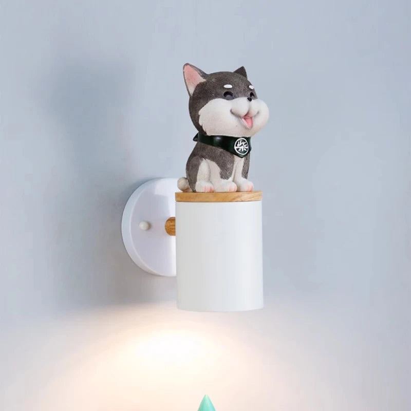 applique murale mignonne chat aux grands yeux pour enfant - vue 4 sur 12
