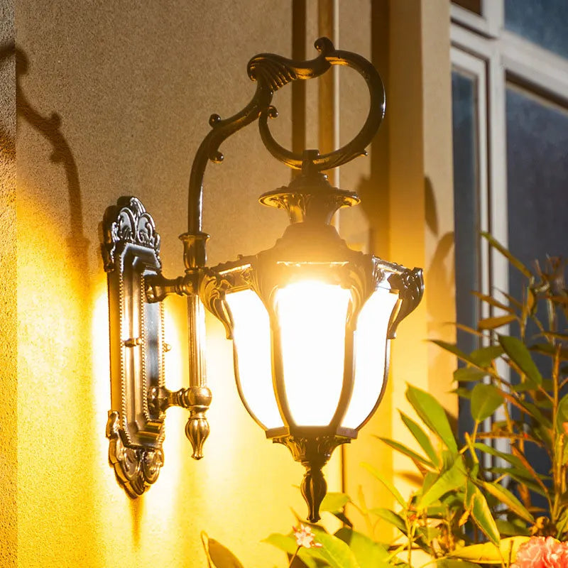 Applique rétro extérieur étanche lampe de balcon décoration allée lampe de jardin applique extérieure LED - vue 5 sur 8