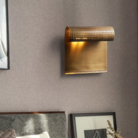 modern minimalist led wall light in brushed brass