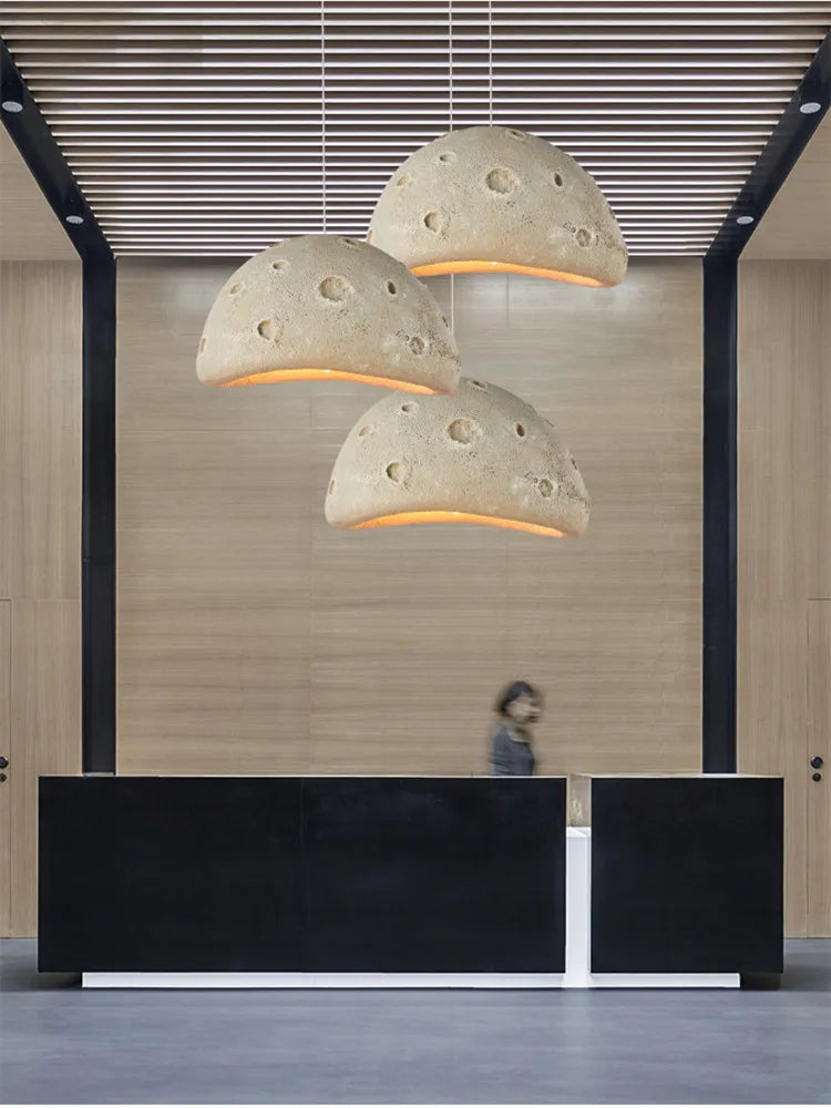 lustre led style nordique wabi sabi créatif artistique - vue 4 sur 9