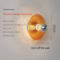 applique murale led nordique en verre ondulé pour décoration d'ambiance