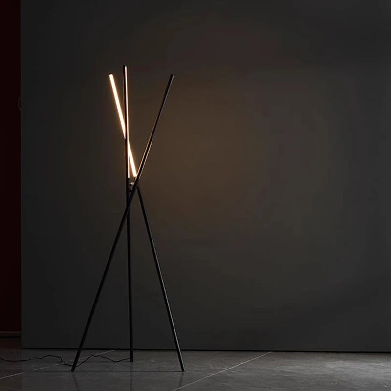 Minimalisme moderne lampadaire LED salon canapé côté créativité atmosphère lampadaires chambre interrupteur au pied luminaires - vue 6 sur 7