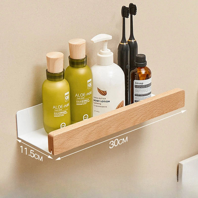 Wall-Mounted bathroom shelf，Punch Storage Holders Racks,floating shelves for wall， living room no-hole punching Storage Shelves