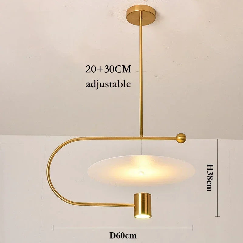 Minimalist Nordic acrylic chandelier for modern decoration - vue 12 sur 14