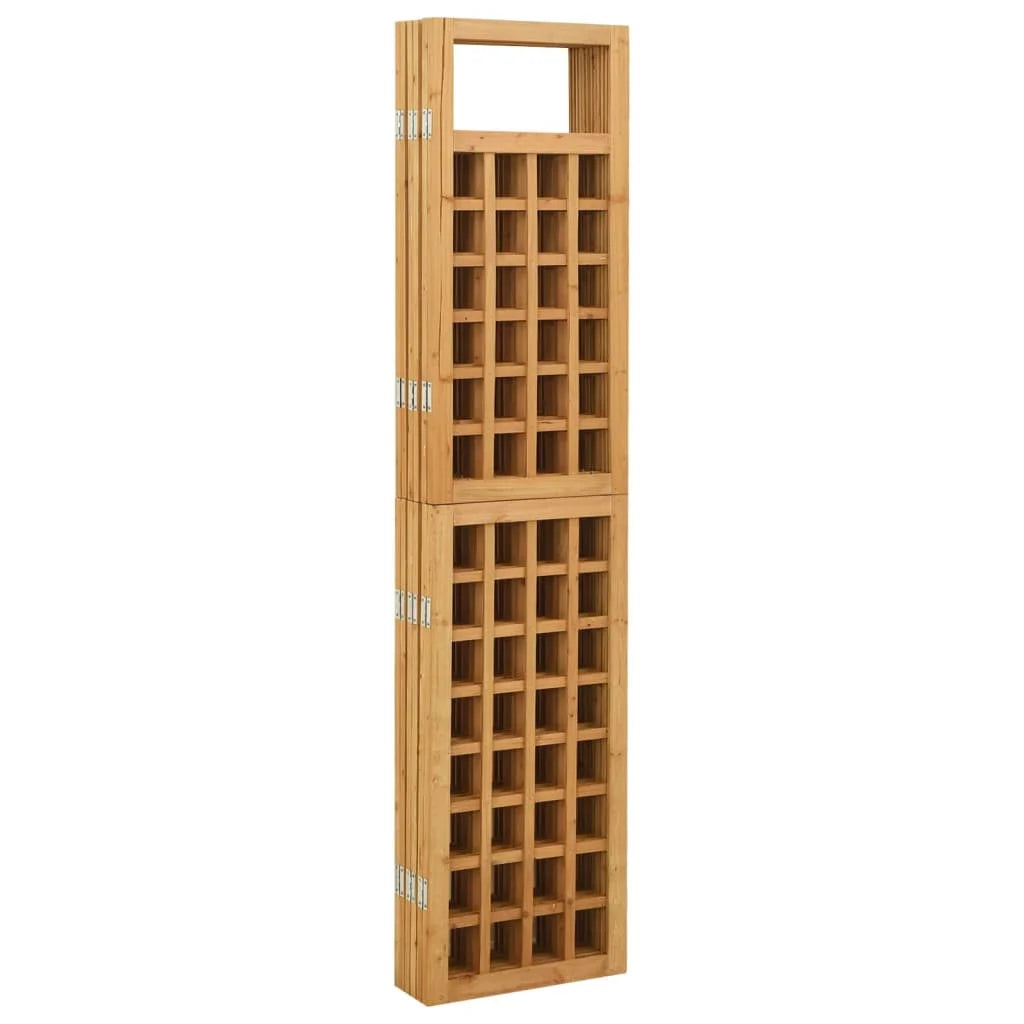 6-panel pine wood separation wall 242.5x180 cm - vue 4 sur 7