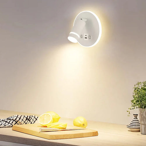 lampe de lecture led rotative avec port usb et interrupteur type-c - vue 3 sur 17