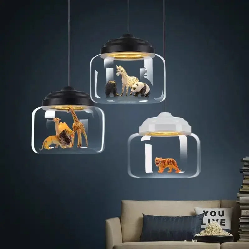 suspension en verre animaux dessin animé pour décoration intérieure - vue 2 sur 10