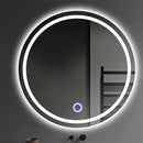 Smart LED Bathroom Mirror, Round Mirror Surface, Wall Mounted Makeup Mirror, Touch  Adjust Brightness, Safer Gift Box Packaging