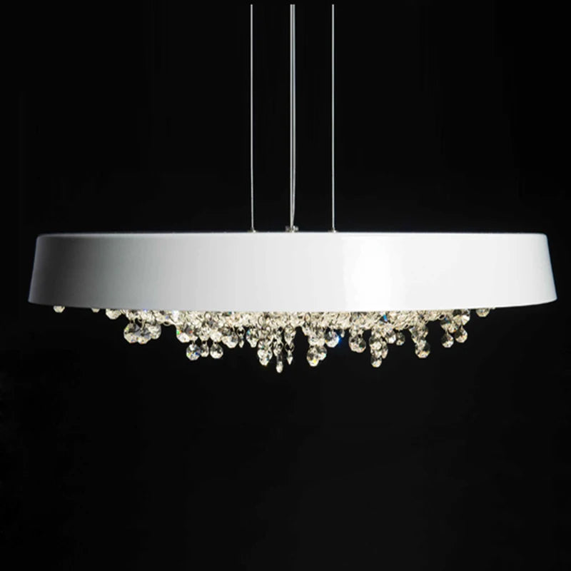 lustre moderne minimaliste en cristal pour éclairage intérieur