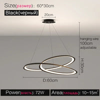 Living Room Chandelier Simple And Creative Ring Lamp Modern Lamp Bar Table Lamp Nordic Light Luxury Hall Ceiling Chandelier