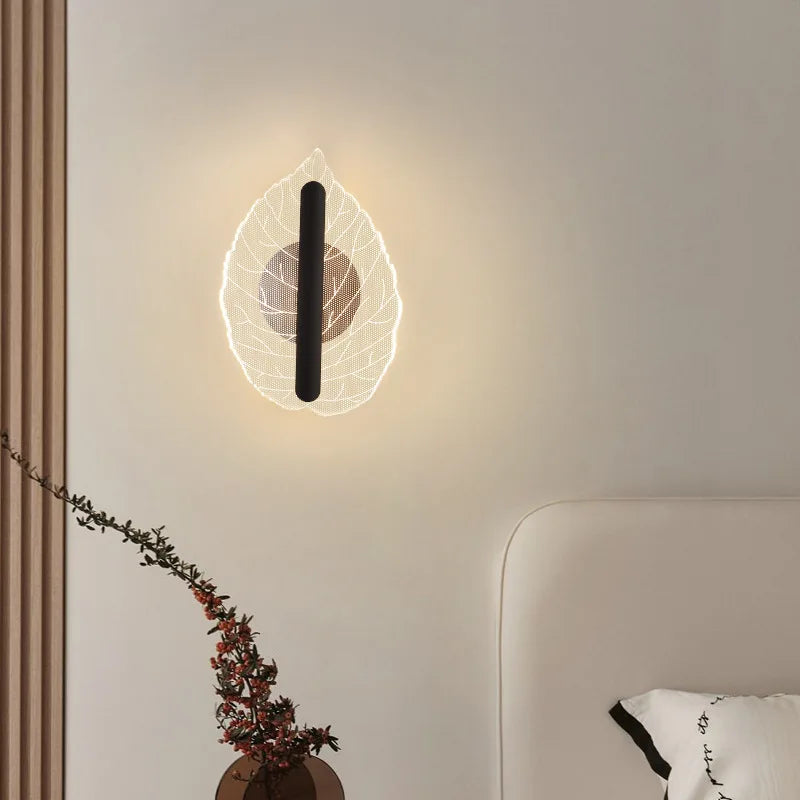 applique murale led en forme de feuille pour éclairage créatif - vue 2 sur 8