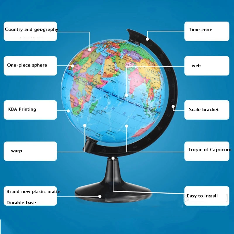 petit globe terrestre rotatif pour apprendre la géographie - vue 4 sur 6