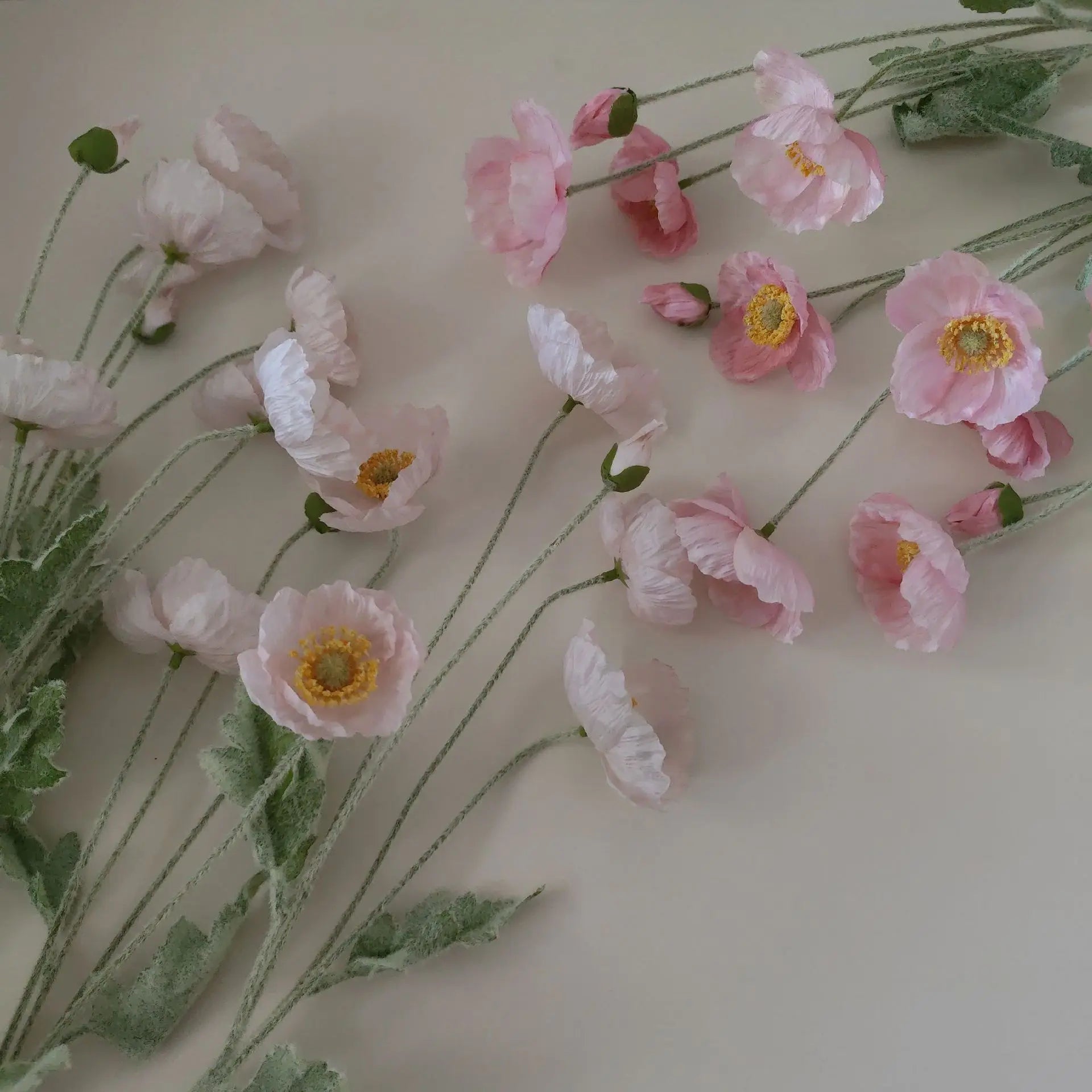 fausses fleurs de pavot en soie pour décorations de mariage et fêtes - vue 5 sur 29