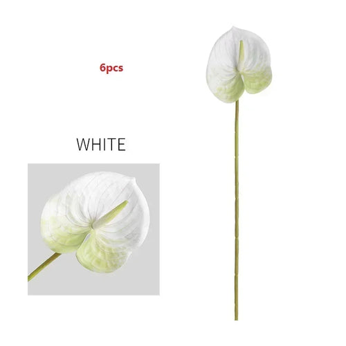 feuilles d'anthurium artificielles pour décoration florale et jardin