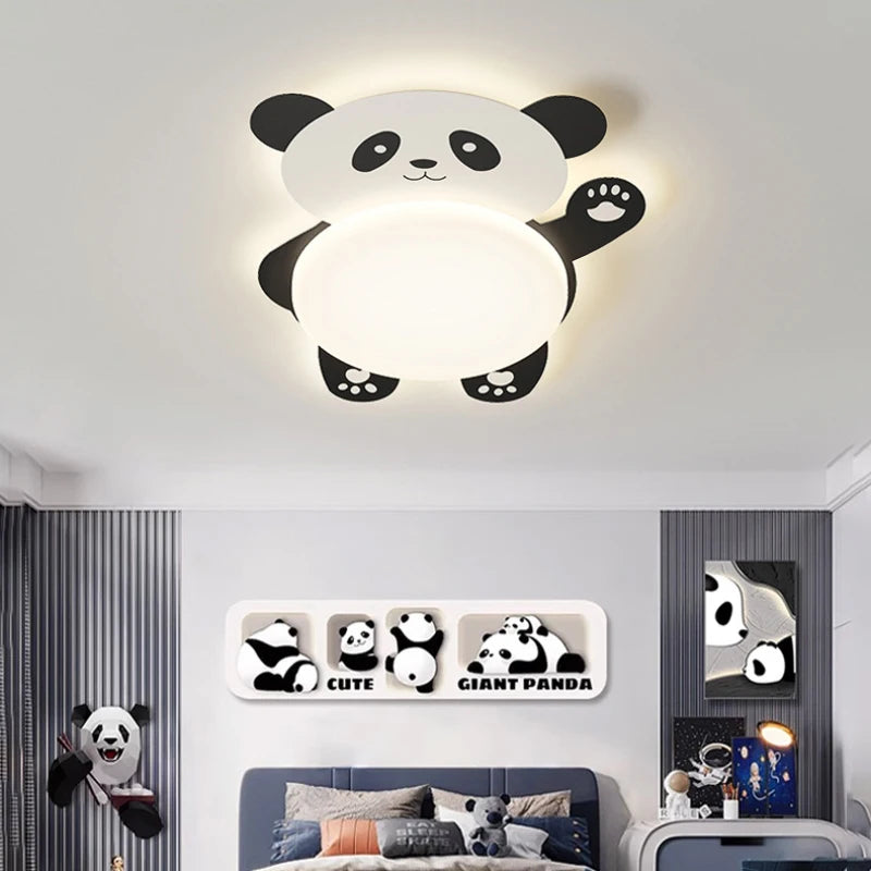 plafonnier panda mignon pour chambre d'enfant moderne minimaliste - vue 4 sur 7