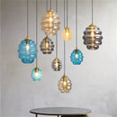 suspension en verre teinté design moderne pour éclairage intérieur