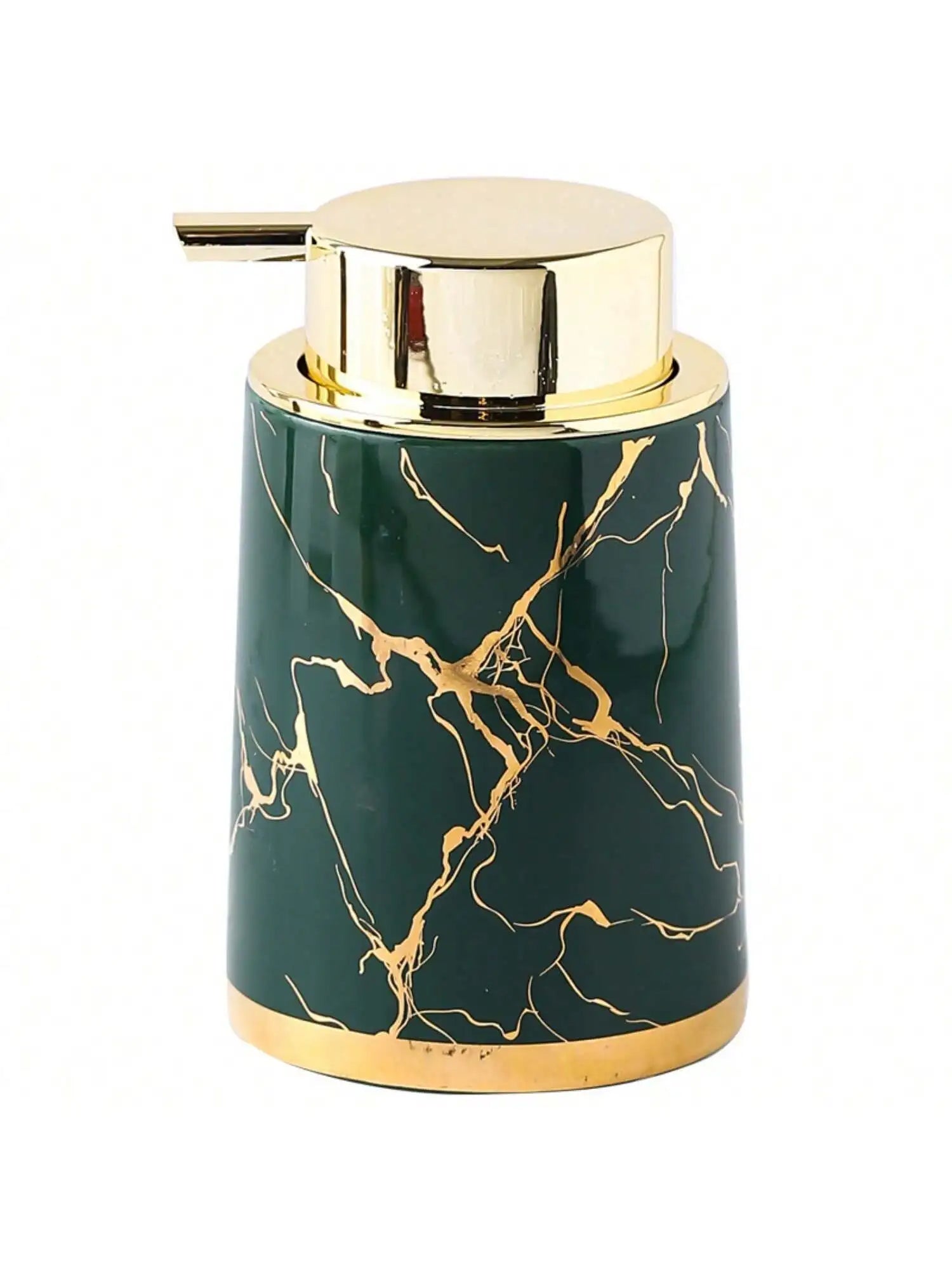 400ml Light Luxury Ceramic Marble Texture Refillable Press Mousse Foaming Soap Dispenser For Bottling, Filling Facial Cleanser - vue 8 sur 9